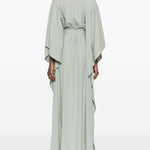 Abito lungo cassandra con scollo a v in grigio Taller marmo - donna 