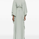 Abito lungo cassandra con scollo a v in grigio Taller marmo - donna 