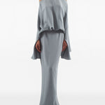 Abito maxi con choker in cristalli cyclades in blu Taller marmo - donna 