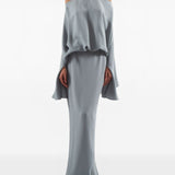 Abito maxi con choker in cristalli cyclades in blu Taller marmo - donna 