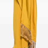 Abito lungo con frange e drappeggio mounia in giallo ambra Taller marmo - donna 