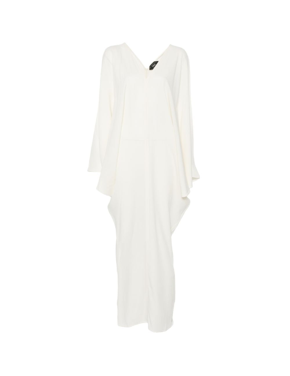 Abito maxi con scollo a V in bianco Taller marmo - donna 