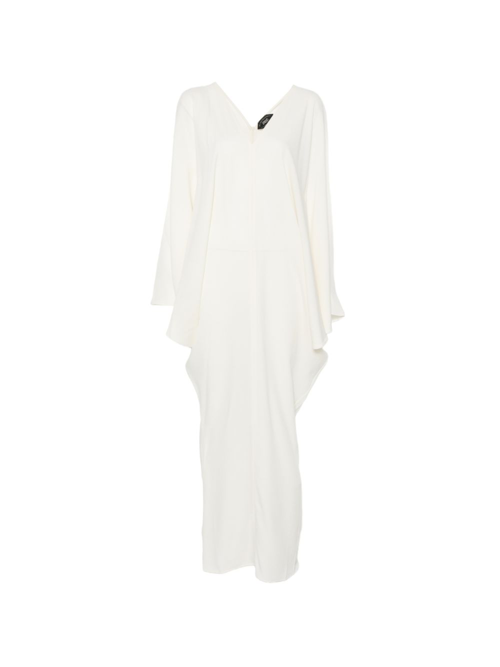 Abito maxi con scollo a V in bianco Taller marmo - donna 
