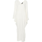 Abito maxi con scollo a V in bianco Taller marmo - donna 
