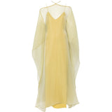 Abito da sera con design semi-trasparente in giallo Taller marmo - donna 