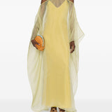 Abito da sera con design semi-trasparente in giallo Taller marmo - donna 