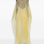 Abito da sera con design semi-trasparente in giallo Taller marmo - donna 