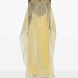 Abito da sera con design semi-trasparente in giallo Taller marmo - donna 