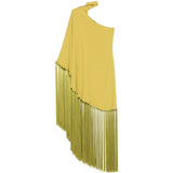 Abito lungo con frange Gunilla in giallo taller marmo - donna 