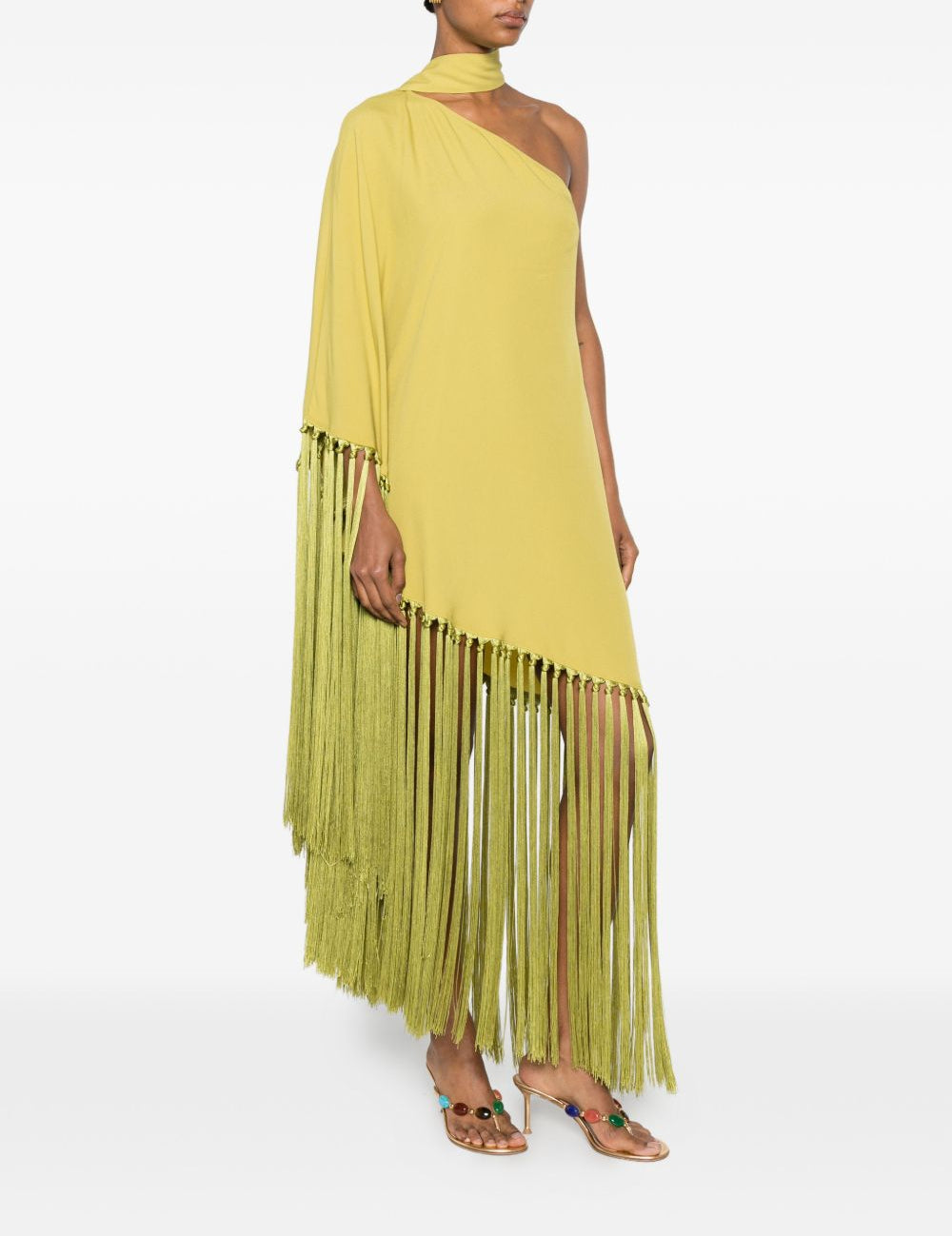 Abito lungo con frange Gunilla in giallo taller marmo - donna 