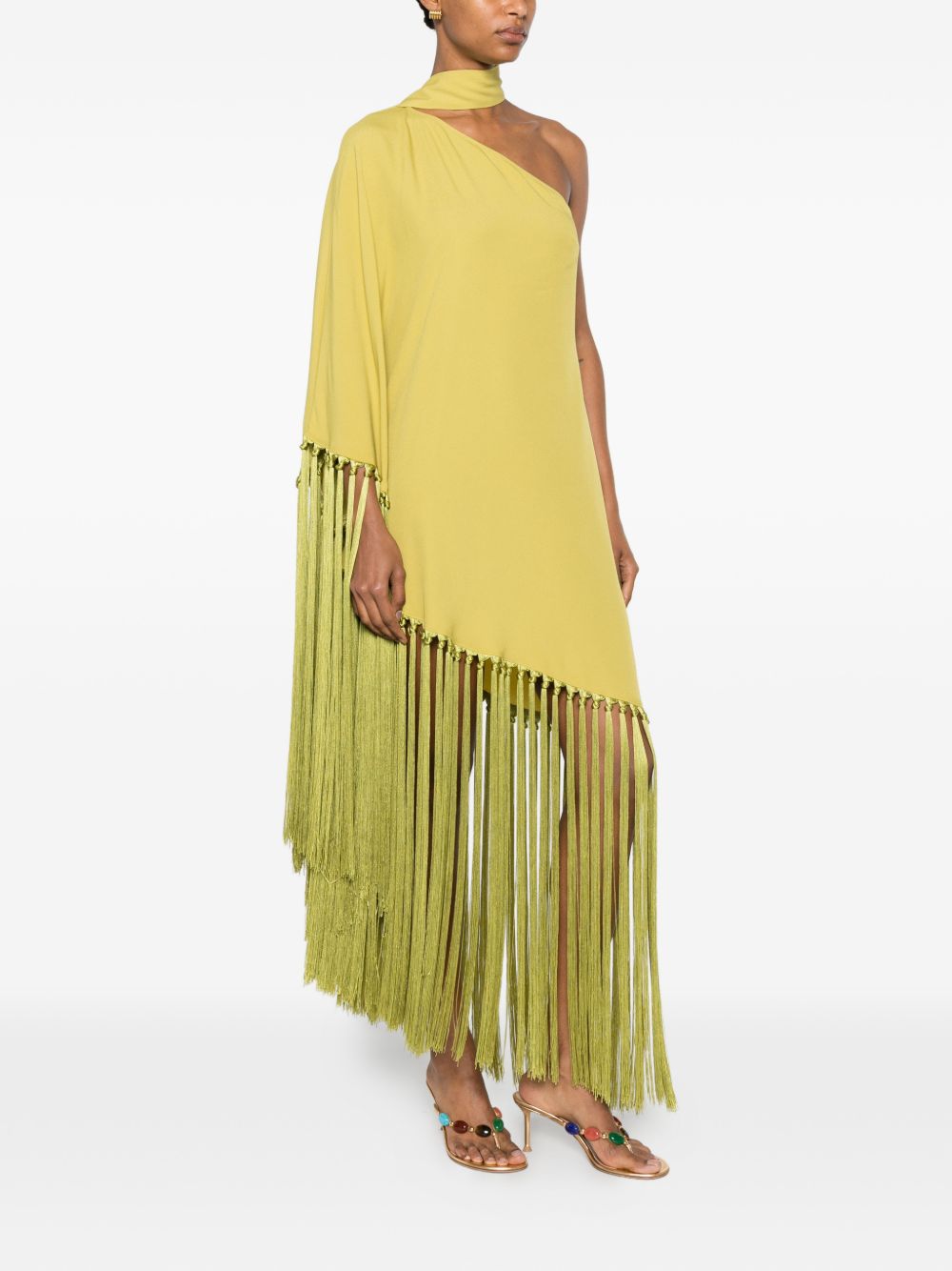 Abito lungo con frange Gunilla in giallo taller marmo - donna 