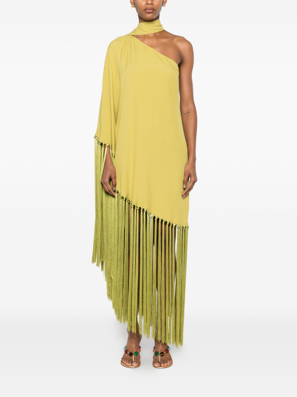 Abito lungo con frange Gunilla in giallo taller marmo - donna 