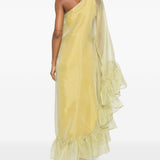 Abito lungo monospalla Cicogna in giallo taller marmo - donna<BR/> 