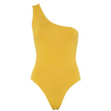 Costume intero yacare in giallo taller marmo - donna 
