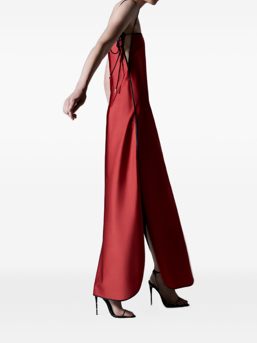 Abito con finitura satinata signature in rosso Temily - donna 