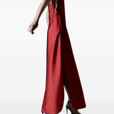 Abito con finitura satinata signature in rosso Temily - donna 