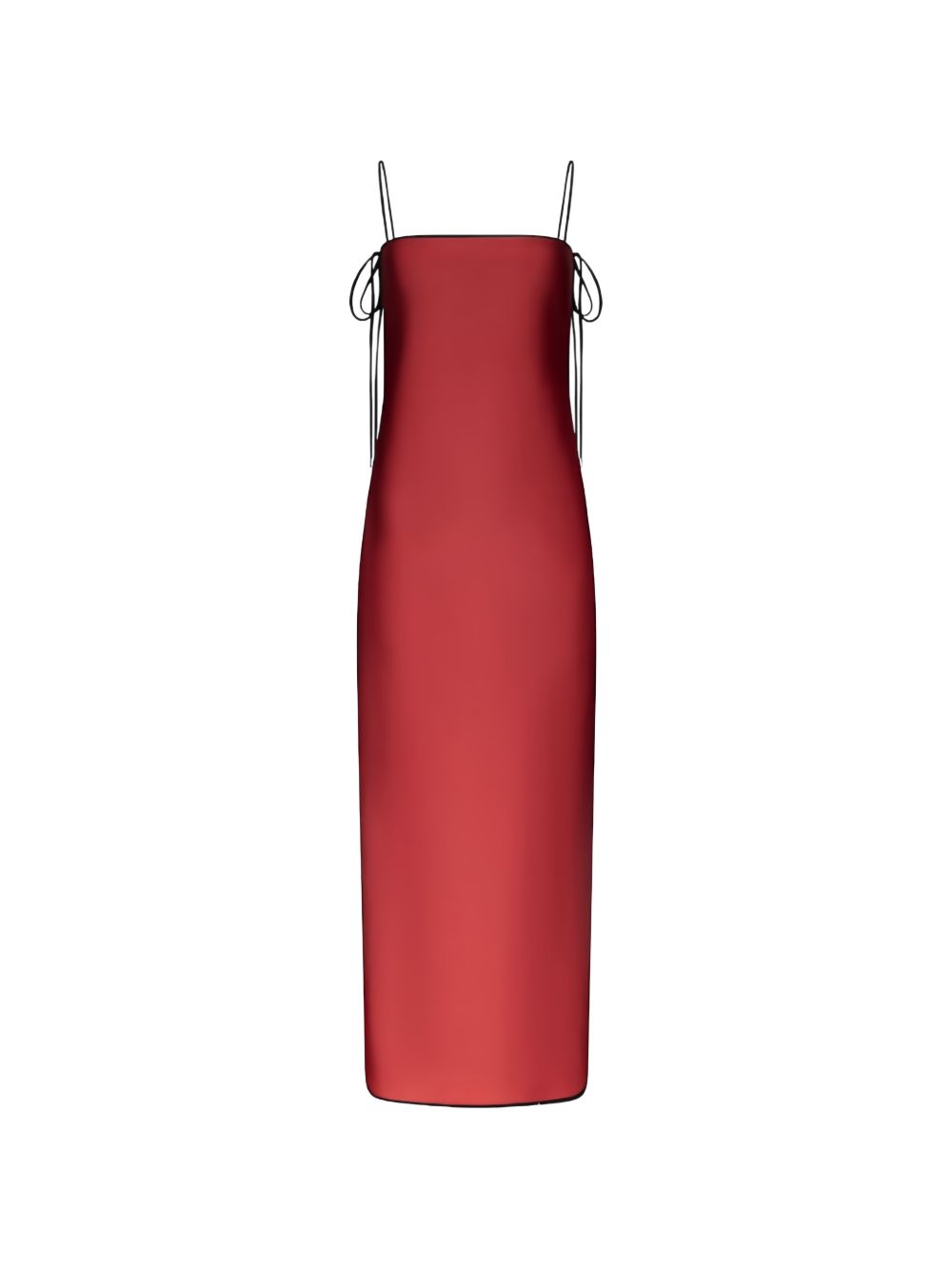 Abito con finitura satinata signature in rosso Temily - donna 