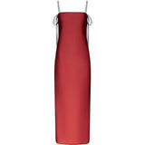 Abito con finitura satinata signature in rosso Temily - donna 