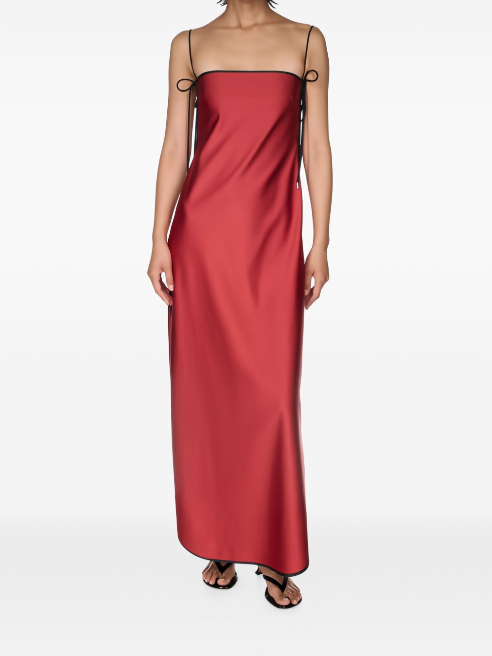 Abito con finitura satinata signature in rosso Temily - donna 