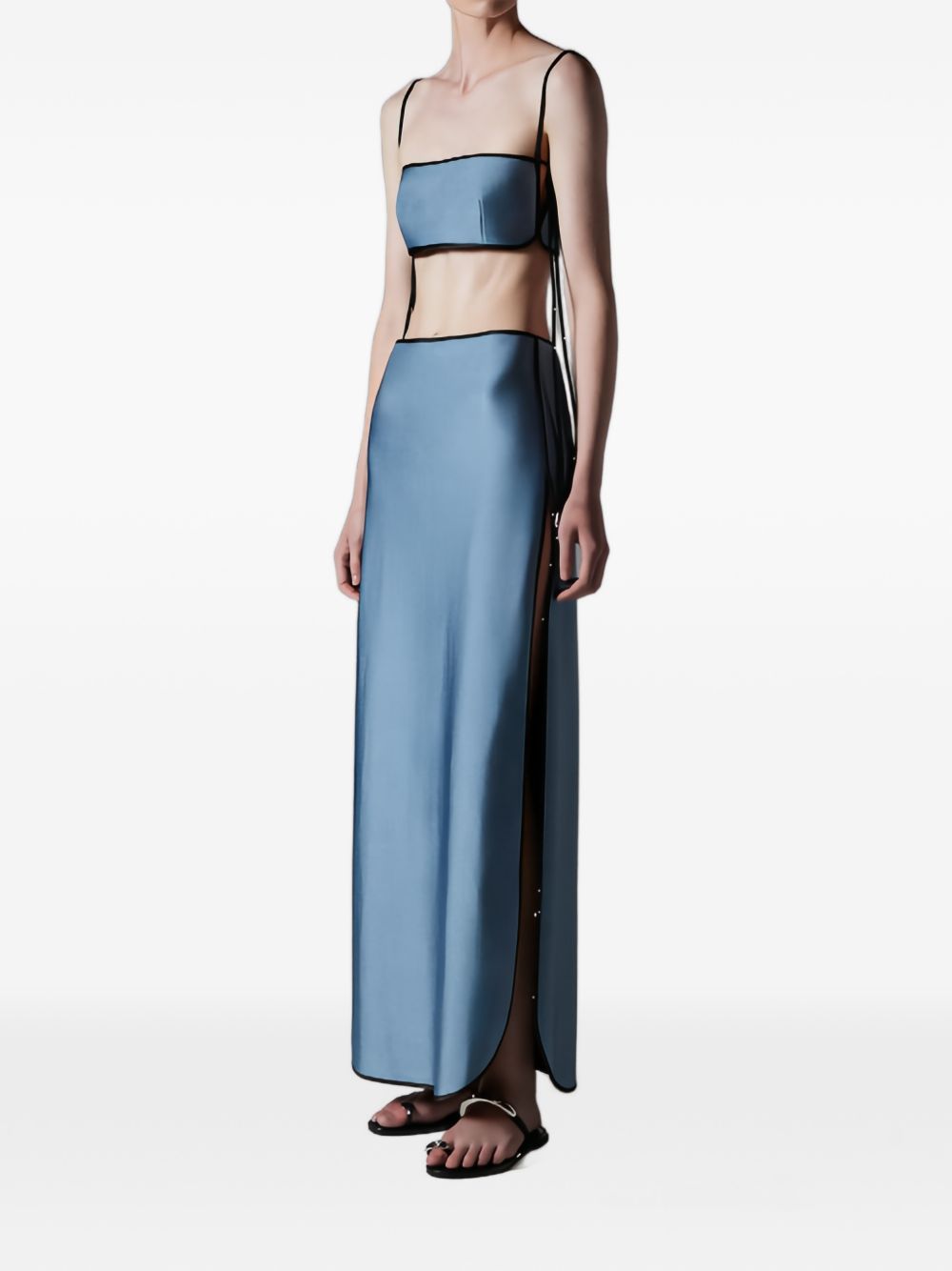 Gonna con finitura satinata sheat in blu Temily - donna 