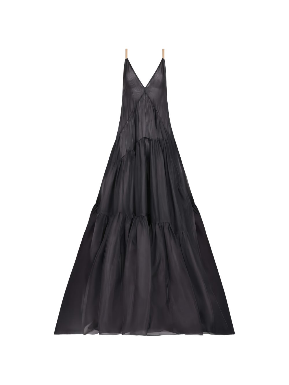 Abito maxi con scollo a V in nero Temily - donna 