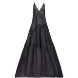 Abito maxi con scollo a V in nero Temily - donna 