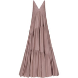 Abito maxi con scollo a v in grigio Temily - donna 