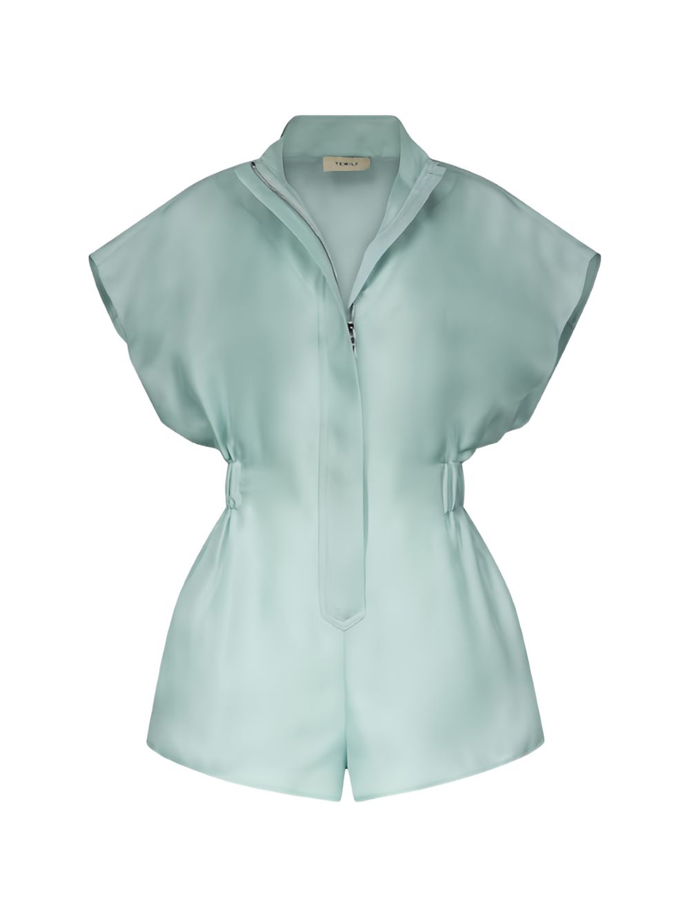 Tuta in seta racer in celeste Temily - donna 