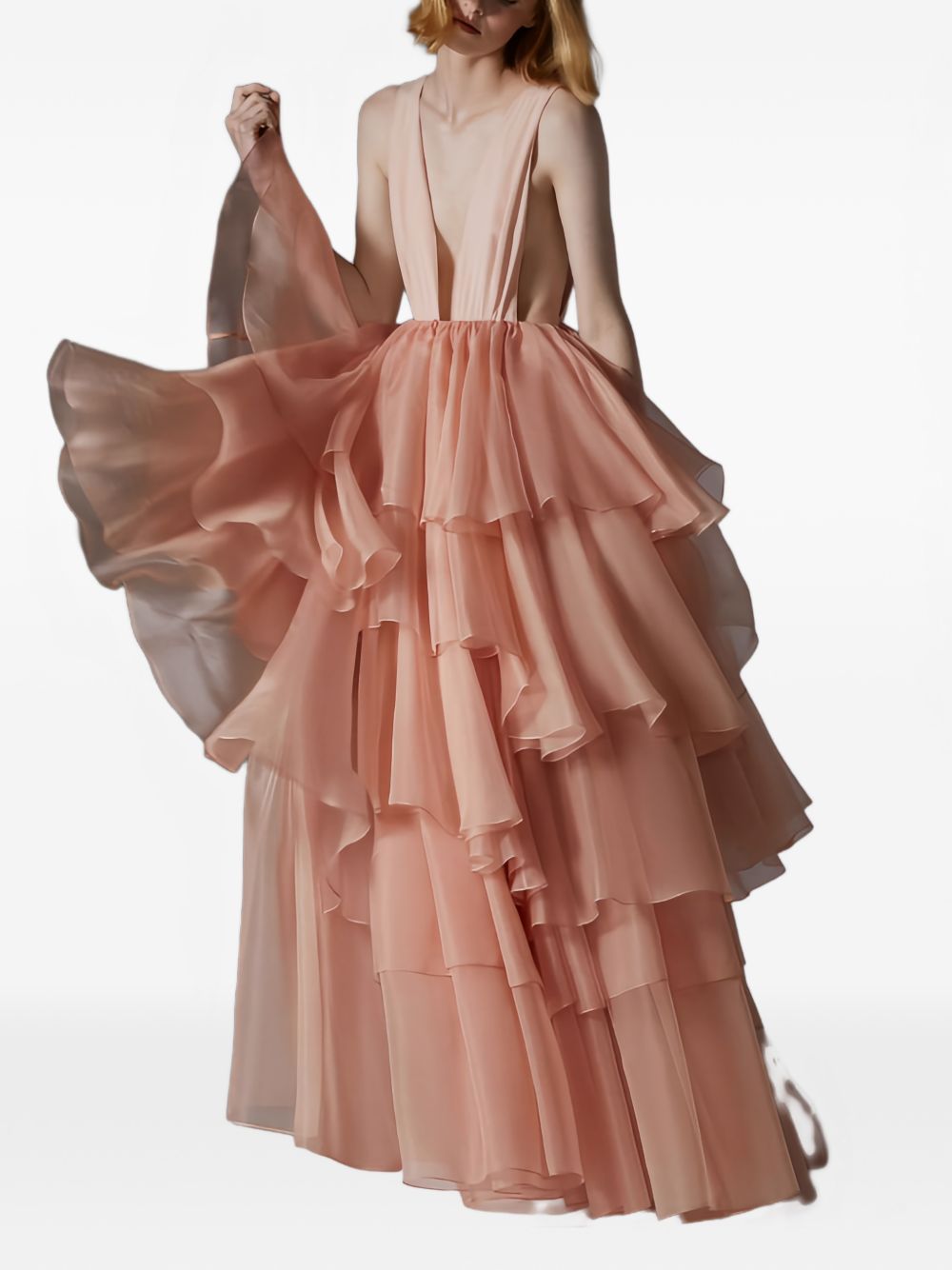 Abito Apollo con scollo a V profondo in rosa Temily - donna 