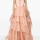 Abito Apollo con scollo a V profondo in rosa Temily - donna 