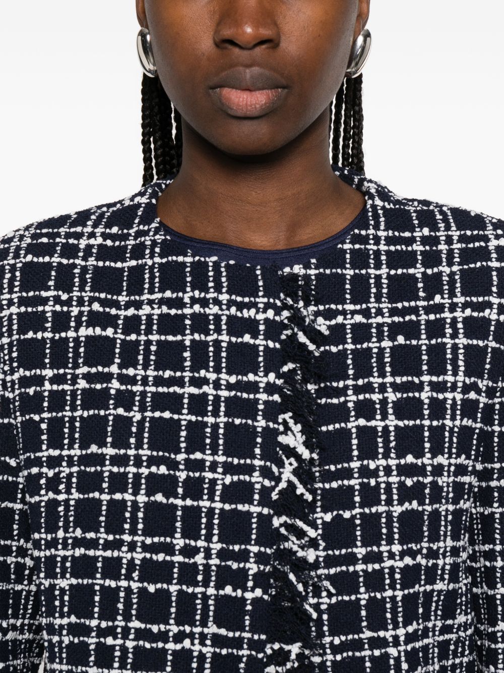 Giacca con frange in blu Thelaurent - donna 