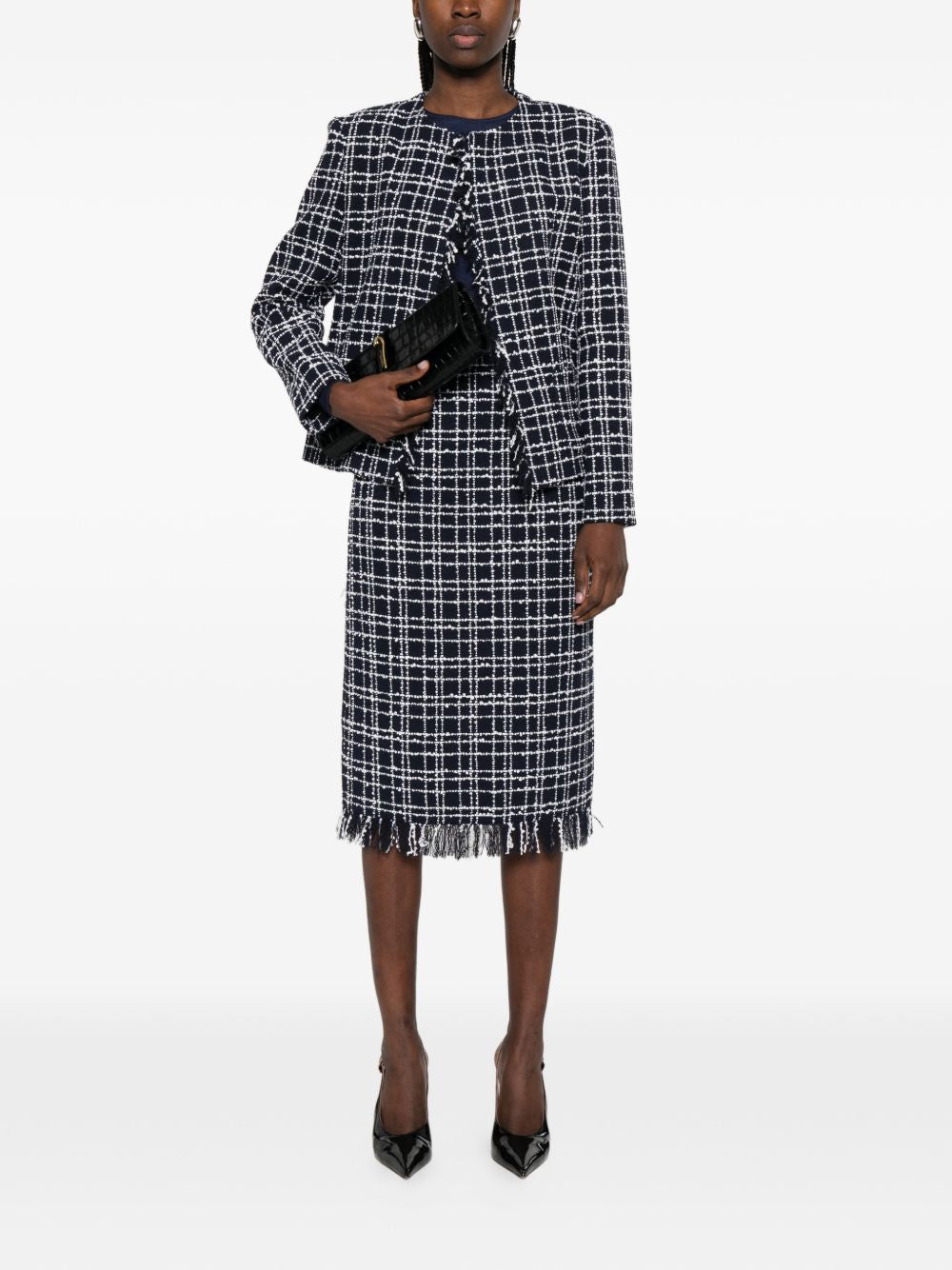 Giacca con frange in blu Thelaurent - donna 