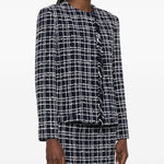 Giacca con frange in blu Thelaurent - donna 