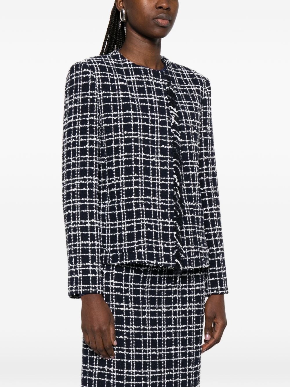 Giacca con frange in blu Thelaurent - donna 