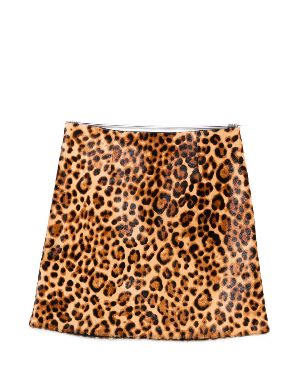 Minigonna con stampa animalier in marrone Thelaurent - donna 