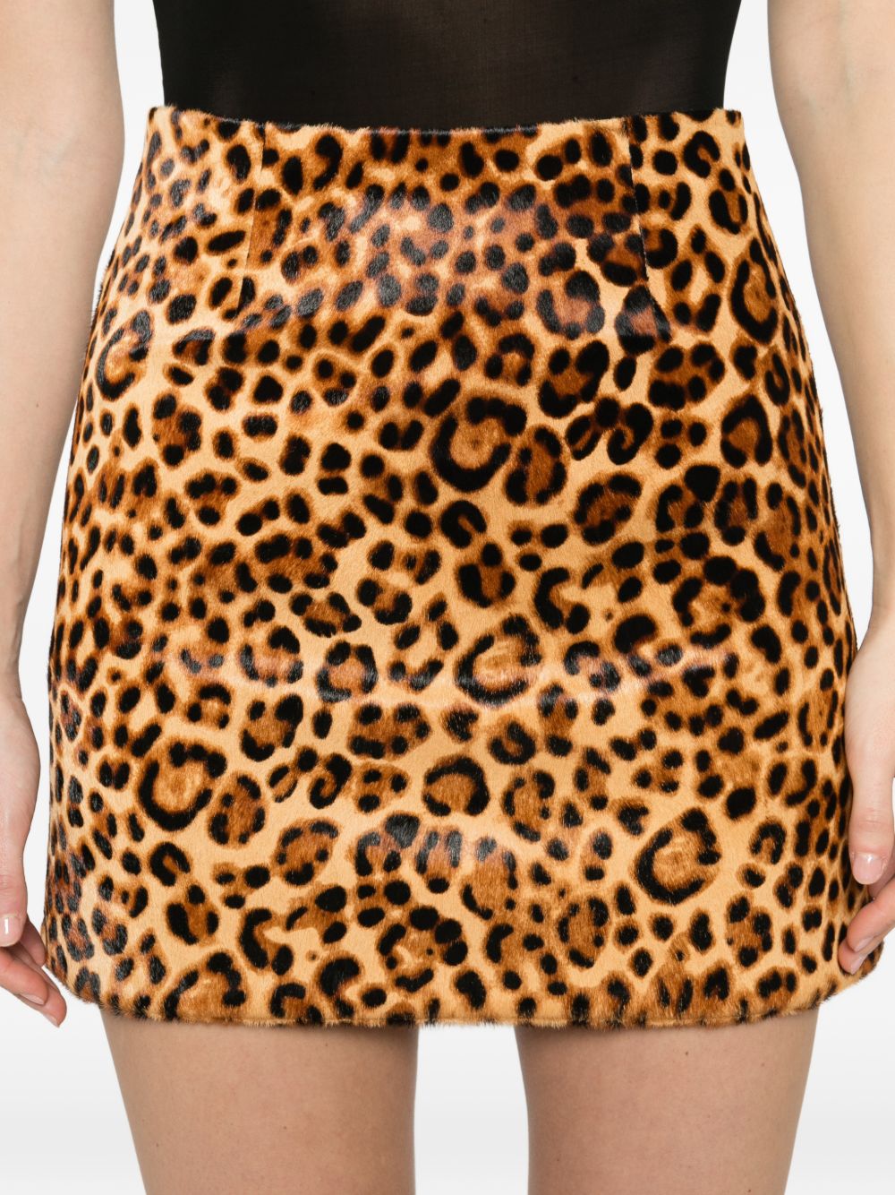 Minigonna con stampa animalier in marrone Thelaurent - donna 