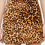 Minigonna con stampa animalier in marrone Thelaurent - donna 