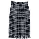 Gonna midi a quadri in blu Thelaurent - donna 