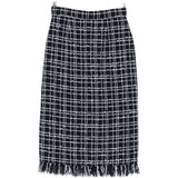 Gonna midi a quadri in blu Thelaurent - donna 