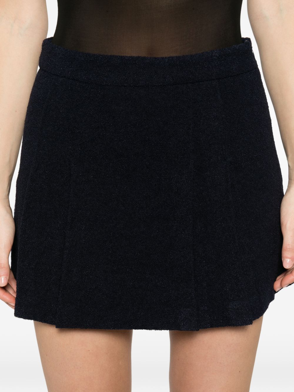Minigonna plissé in blu Thelaurent - donna 