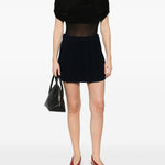 Minigonna plissé in blu Thelaurent - donna 