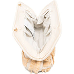 Clutch bios con inserti in rafia in avorio e beige Themoirè - donna 