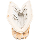 Clutch bios con inserti in rafia in avorio e beige Themoirè - donna 
