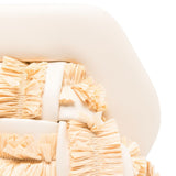 Clutch bios con inserti in rafia in avorio e beige Themoirè - donna 