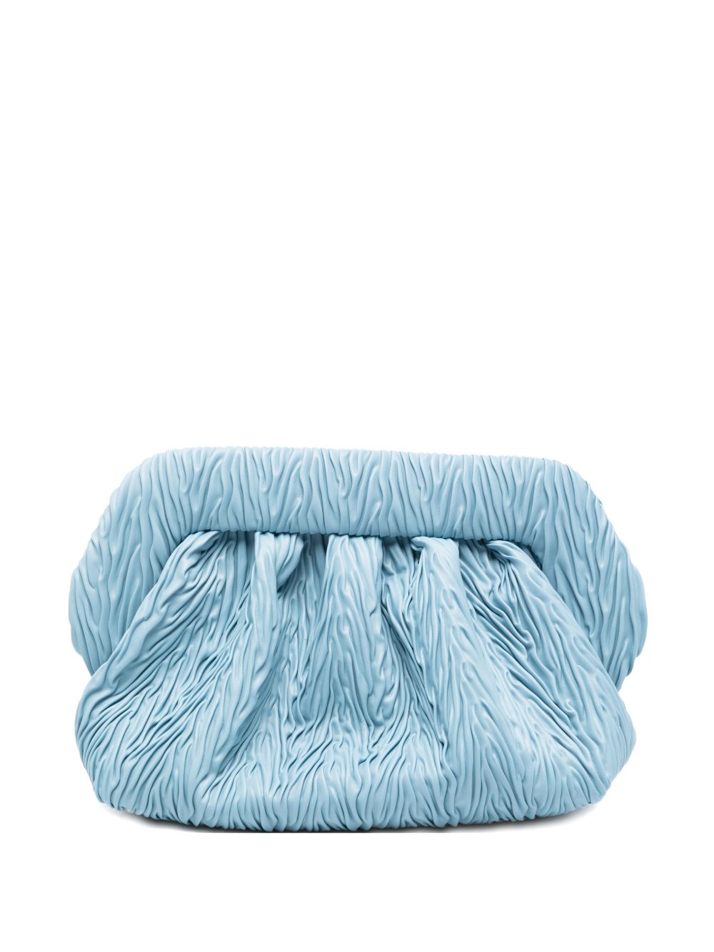 Clutch bios arricciata in azzurro themoirè - donna 