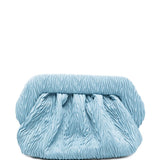 Clutch bios arricciata in azzurro themoirè - donna 