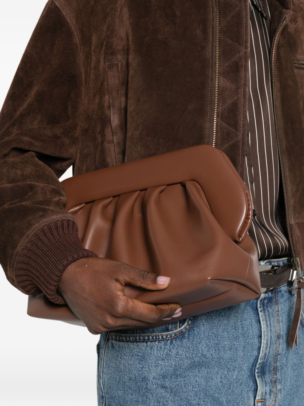Clutch bios in marrone Themoirè - donna 