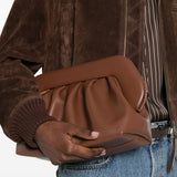 Clutch bios in marrone Themoirè - donna 