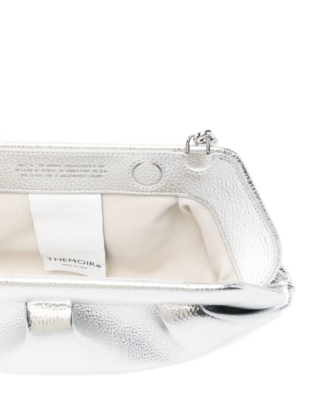 Clutch bios baguette in argento Themoirè - donna 