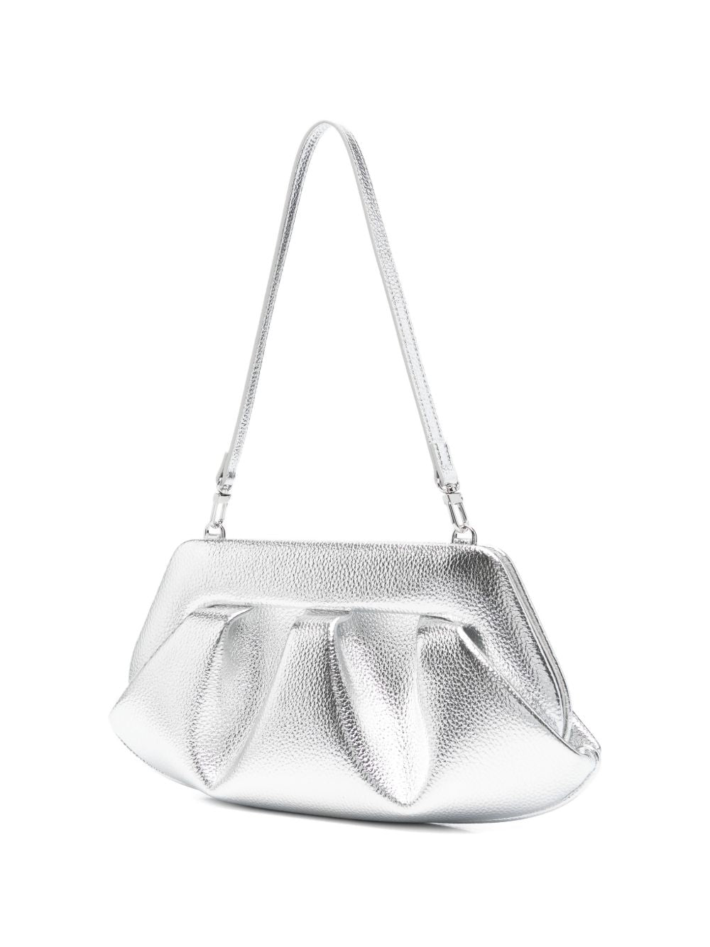Clutch bios baguette in argento Themoirè - donna 